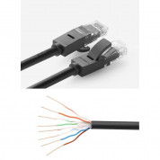 Ugreen Ethernet Patchcord Cable RJ45 Cat 6 UTP 1000 Mbps кабел (300 см) (черен) 2