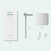 Ugreen Adjustable Headphone Stand Bracket - алуминиева поставка за слушалки (сребрист) 10