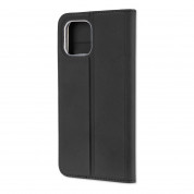 4smarts Flip Case URBAN Lite - кожен калъф с поставка и отделение за кр. карта за iPhone 12 mini (черен) 2