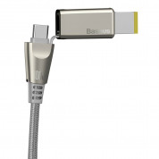 Baseus Flash Series 2-in-1 USB-C & Lenovo Square Plug Cable (CA1T2-B0G)- USB-C кабел с допълнителен адаптер за Lenovo лаптопи и бързо зареждане на устройства с USB-C порт (200 см) (сив) 4
