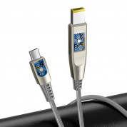 Baseus Flash Series 2-in-1 USB-C & Lenovo Square Plug Cable (CA1T2-B0G)- USB-C кабел с допълнителен адаптер за Lenovo лаптопи и бързо зареждане на устройства с USB-C порт (200 см) (сив) 3