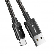 Baseus Data Faction 3-in-1 USB Cable - универсален USB кабел с Lightning, microUSB и USB-C конектори (120 см) (черен) 1
