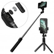 Baseus Lovely Wireless Bracket Bluetooth Tripod Selfie Stick - разтегаем безжичен селфи стик и трипод за мобилни телефони (черен)