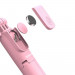 Baseus Lovely Wireless Bracket Bluetooth Tripod Selfie Stick - разтегаем безжичен селфи стик и трипод за мобилни телефони (розов) 11