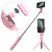 Baseus Lovely Wireless Bracket Bluetooth Tripod Selfie Stick - разтегаем безжичен селфи стик и трипод за мобилни телефони (розов) 1