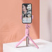 Baseus Lovely Wireless Bracket Bluetooth Tripod Selfie Stick - разтегаем безжичен селфи стик и трипод за мобилни телефони (розов) 10