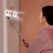 Baseus Lovely Fill Light Accessories Selfie Ring - допълнителна LED светлина (селфи ринг) за Baseus Lovely Wireless Bracket Bluetooth Tripod Selfie Stick (черен) 6