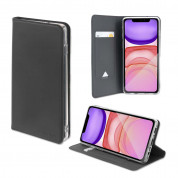 4smarts Flip Case URBAN Lite - кожен калъф с поставка и отделение за кр. карта за iPhone 12, iPhone 12 Pro (черен)