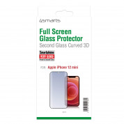4smarts Second Glass Curved 3D - калено стъклено защитно покритие за дисплея на iPhone 12 mini (черен-прозрачен) 1