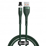 Baseus Zinc Magnetic USB Lightning Cable (CALXC-K06) - кабел с магнитен конектор за Apple продукти с Lightning порт (100 см) (зелен)