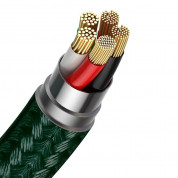 Baseus Zinc Magnetic USB Lightning Cable (CALXC-K06) - кабел с магнитен конектор за Apple продукти с Lightning порт (100 см) (зелен) 4
