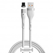 Baseus Zinc Magnetic USB Lightning Cable (CALXC-K02) - кабел с магнитен конектор за Apple продукти с Lightning порт (100 см) (бял)