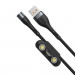 Baseus Zinc Magnetic Safe Fast Charging Data Cable (CA1T3-AG1) - кабел с магнитни конектори за Apple продукти с Lightning, microUSB и USB-C (100 см) (черен) 9