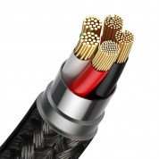 Baseus Zinc Magnetic Safe Fast Charging Data Cable (CA1T3-AG1) - кабел с магнитни конектори за Apple продукти с Lightning, microUSB и USB-C (100 см) (черен) 2