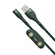 Baseus Zinc Magnetic Safe Fast Charging Data Cable (CA1T3-A06) - кабел с магнитни конектори за Apple продукти с Lightning, microUSB и USB-C (100 см) (зелен) 7