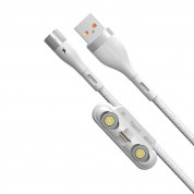 Baseus Zinc Magnetic Safe Fast Charging Data Cable (CA1T3-A02) - кабел с магнитни конектори за Apple продукти с Lightning, microUSB и USB-C (100 см) (бял) 1