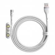 Baseus Zinc Magnetic Safe Fast Charging Data Cable (CA1T3-A02) - кабел с магнитни конектори за Apple продукти с Lightning, microUSB и USB-C (100 см) (бял) 7