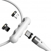 Baseus Zinc Magnetic Safe Fast Charging Data Cable (CA1T3-A02) - кабел с магнитни конектори за Apple продукти с Lightning, microUSB и USB-C (100 см) (бял) 8
