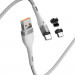 Baseus Zinc Magnetic Safe Fast Charging Data Cable (CA1T3-A02) - кабел с магнитни конектори за Apple продукти с Lightning, microUSB и USB-C (100 см) (бял) 4
