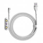 Baseus Zinc Magnetic Safe Fast Charging Data Cable (CA1T3-B02) - кабел с магнитни конектори за Apple продукти с Lightning, microUSB и USB-C (100 см) (бял) 6