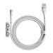 Baseus Zinc Magnetic Safe Fast Charging Data Cable (CA1T3-B02) - кабел с магнитни конектори за Apple продукти с Lightning, microUSB и USB-C (100 см) (бял) 7