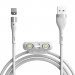 Baseus Zinc Magnetic Safe Fast Charging Data Cable (CA1T3-B02) - кабел с магнитни конектори за Apple продукти с Lightning, microUSB и USB-C (100 см) (бял) 1