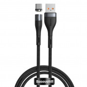 Baseus Zinc Magnetic Safe Fast Charging Data Cable (CATXC-MG1) - кабел с магнитен конектор за устройства с USB-C (100 см) (черен)