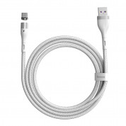 Baseus Zinc Magnetic Safe Fast Charging Data Cable (CATXC-N02) - кабел с магнитен конектор за устройства с USB-C (100 см) (бял)