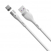 Baseus Zinc Magnetic Safe Fast Charging Data Cable (CATXC-N02) - кабел с магнитен конектор за устройства с USB-C (100 см) (бял) 2