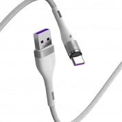 Baseus Zinc Magnetic Safe Fast Charging Data Cable (CATXC-N02) - кабел с магнитен конектор за устройства с USB-C (100 см) (бял) 5