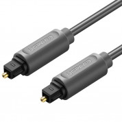 Ugreen Digital Optical Audio Fiber Cable Toslink SPDIF - оптичен аудио кабел (200 см) (сив)