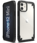 Ringke Fusion X Case - хибриден удароустойчив кейс за iPhone 12 mini (черен)