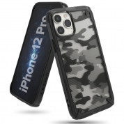Ringke Fusion X Case - хибриден удароустойчив кейс за iPhone 12, iPhone 12 Pro (черен-камуфлаж) 1