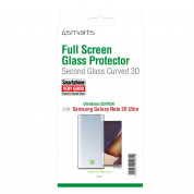 4smarts Second Glass Curved 3D UltraSonix with Colour Frame - калено стъклено защитно покритие с извити ръбове за Samsung Galaxy Note 20 Ultra (черен-прозрачен) 1
