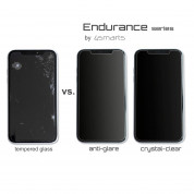 4smarts Hybrid Glass Endurance Anti-Glare Screen Protector - хибридно матирано защитно покритие за дисплея на iPhone 12 mini (черен-прозрачен) 4