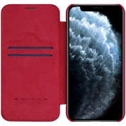 Nillkin Qin Leather Flip Case - кожен калъф, тип портфейл за iPhone 12 mini (червен) 2