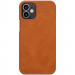 Nillkin Qin Leather Flip Case - кожен калъф, тип портфейл за iPhone 12, iPhone 12 Pro (кафяв) 2