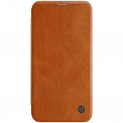 Nillkin Qin Leather Flip Case for iPhone 12, iPhone 12 Pro (brown)