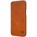 Nillkin Qin Leather Flip Case - кожен калъф, тип портфейл за iPhone 12, iPhone 12 Pro (кафяв) 3
