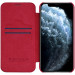 Nillkin Qin Leather Flip Case - кожен калъф, тип портфейл за iPhone 12, iPhone 12 Pro (червен) 3