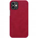 Nillkin Qin Leather Flip Case - кожен калъф, тип портфейл за iPhone 12 Pro Max (червен) 2