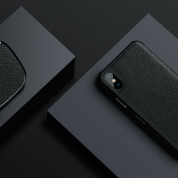 Nillkin 2-in-1 Magnetic Qi Vent Holder & Leather Case - комплект кожен кейс и магнитна поставка с безжично зареждане за вентилацията на кола за iPhone XS, iPhone X (кафяв) 7