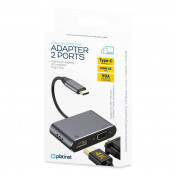 Platinet USB-C to VGA and HDMI Adapter (grey) 2