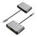 Platinet Multimedia USB-C to VGA and HDMI 4K Adapter (PMMA9832) - адаптер за свързване от USB-C към VGA и HDMI 4K (тъмносив) 2
