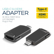 Platinet Multimedia Adapter USB-C to HDMI 4K (grey) 1