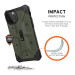 Urban Armor Gear Pathfinder Case - удароустойчив хибриден кейс за iPhone 12, iPhone 12 Pro (тъмнозелен) 7