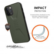 Urban Armor Gear Civilian - удароустойчив хибриден кейс за iPhone 12 Pro Max (тъмнозелен) 6