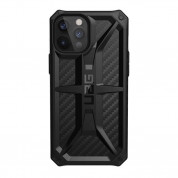 Urban Armor Gear Monarch Case - удароустойчив хибриден кейс за iPhone 12 Pro Max (черен-карбон)