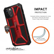 Urban Armor Gear Monarch Case - удароустойчив хибриден кейс за iPhone 12, iPhone 12 Pro (червен) 5