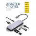 Platinet USB-C Multimedia Adapter 7in1 - USB-C хъб за свързване на допълнителна периферия за компютри с USB-C (тъмносив) 2